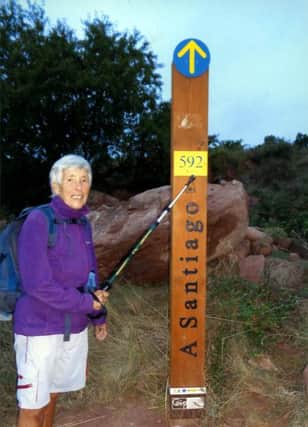 Elena Mansell, 82, at the 592km mark on the Camino de Santiago walk across Spain.