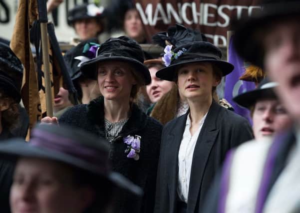 SUFFRAGETTE: Anne-Marie Duff as Violet and Carey Mulligan as Maud.Picture credit: PA Photo/Steffan Hill/Pathe