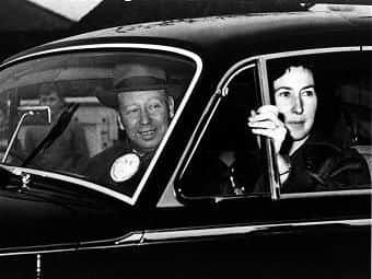 George Formby and Pat Howson on the day of their engagement