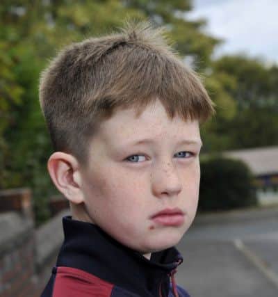 Connor McGowan, ten from Ightenhill has been placed in isolation at school because his haircut has been classed as extreme