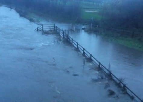 WATER WAYS: The River Ribble at Salmesbury burst its banks