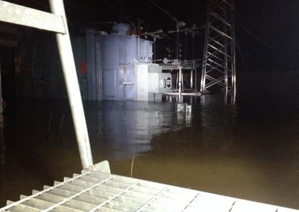 Sub station on Caton Road flooded.Picture: Electricity North West.