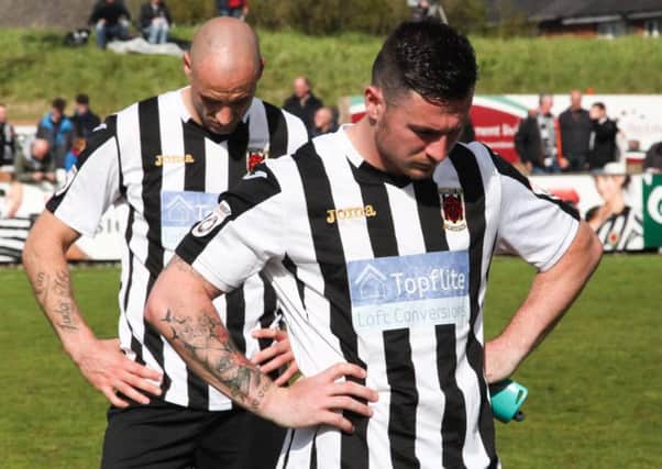 Josh Hine looks devastated at full-time after Chorley lost to Guiseley in the Conference North play-off final in 2015.