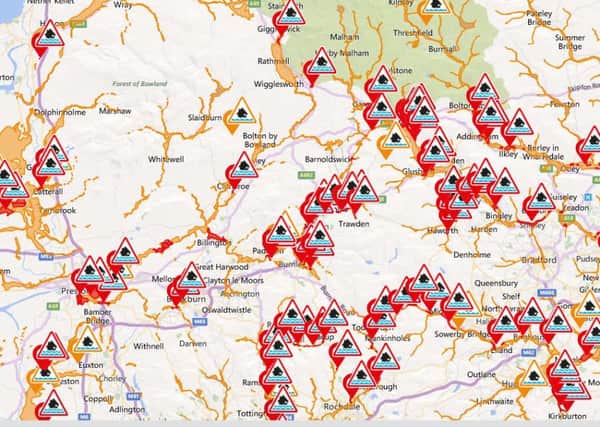 Environment Agency flood warnings in force at 9am on Boxing Day. (S)
