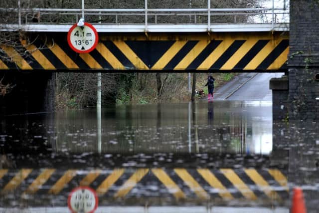 The railway bridge at Euxton that has become an interent hit since the floods