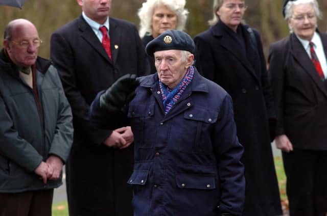 Coun Ralph Snape during the Holocaust memorial service at Astley Park, Chorley