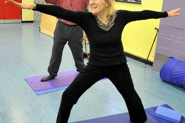 Jan Brodbeck during her Gentle Yoga Class in Lancaster