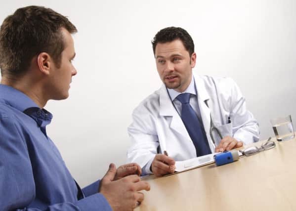 Man visiting his doctor