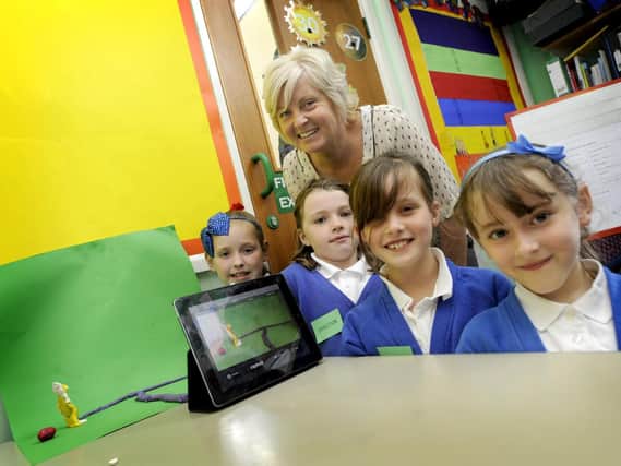 County Coun Nikki Hennessy on a visit to Westgate Primary School, in Morecambe