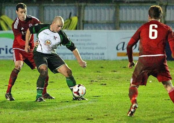 Carl Grimshaw in action for Charnock