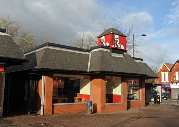 The scene of the terrifying incident - KFC at Ince