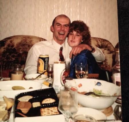 Chris Bogumil and his wife in 1995
