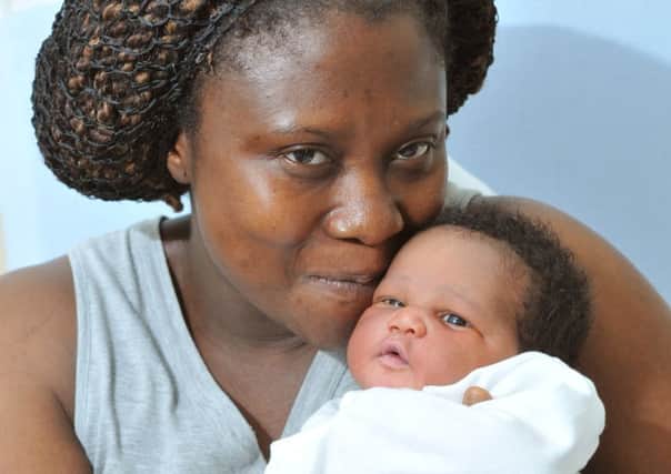 Baby Oladapo, born 19/1, 11:07, 3720g Oluwabunmi and Adebayo Oladapo of Ingol