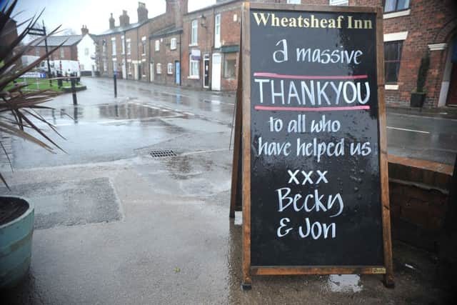 Work is still being done at the Wheatsheaf pub