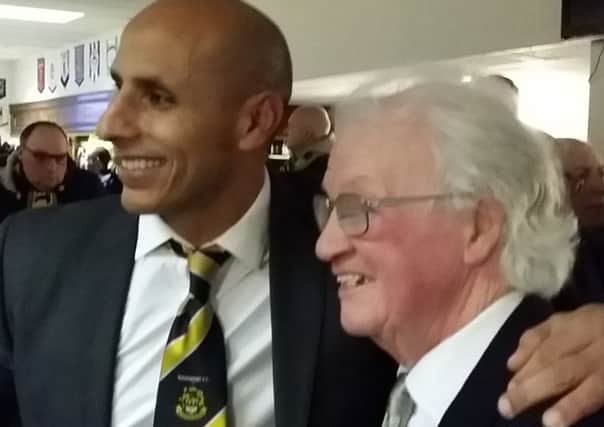 Southport boss Dino Maamria with Billy Bingham