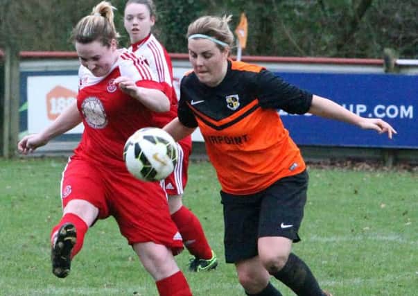 Chorley ladies player Vicky Coope in action