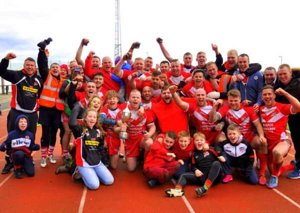 Fryston Warriors celebrate their victory in Sunday's final. Picture: Matthew Merrick.