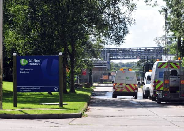 Activity at the Franklaw Water Treatment plant on Catterall Lane, Garstang, after news of water contamination