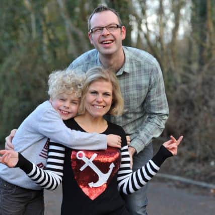 Photo Neil Cross
Davina Bywater has lost 10 stones - she was more than 19 stones, and is now 9-and-a-half stones, pictured with her son Oliver, eight, and husband Rob