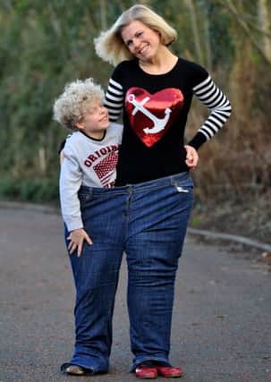 Photo Neil Cross
Davina Bywater has lost 10 stones - she was more than 19 stones, and is now 9-and-a-half stones, pictured with her son Oliver, eight.