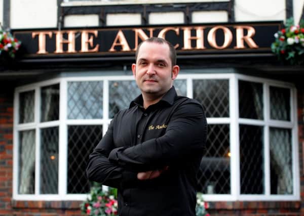 Photo Neil Cross Martyn Driscoll at the Anchor in Hutton, pictured when he took over the pub in February 2015