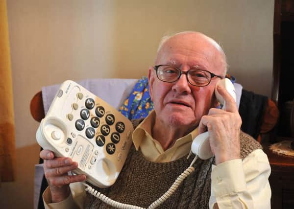 Photo Neil Cross
83-year-old Frederick Iredale, of Bamber Bridge, is furious his phone network Talk Talk won't supply him with a phone book