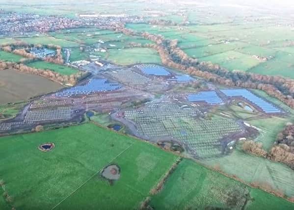 Stephen Melling's drone footage of the solar park in Grimsargh