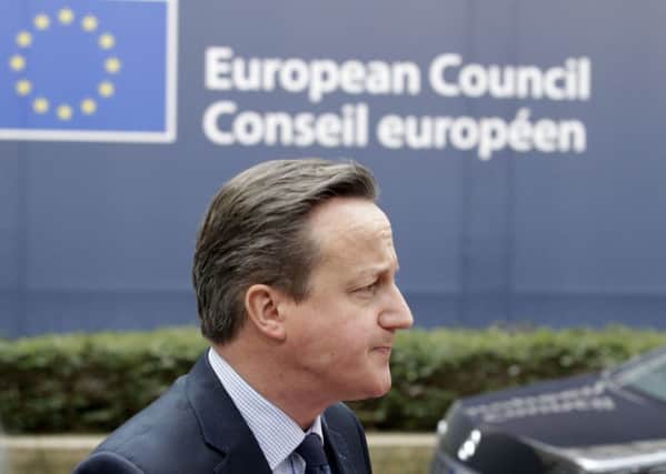British Prime Minister David Cameron  announced  a referendum date after negotiations  in Brussels.