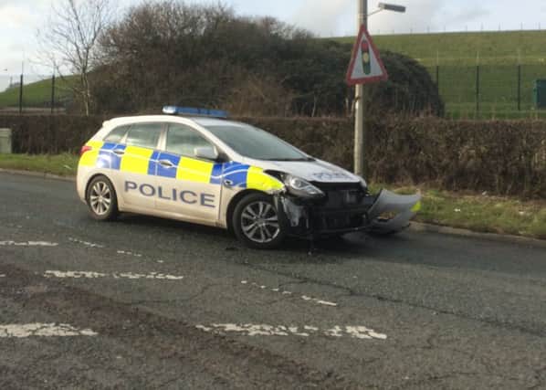 Police car involved in collision on A583 near Wrea Green