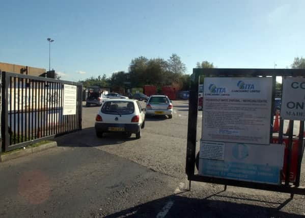 Anger: The Farington waste and recycling centre in Leyland.