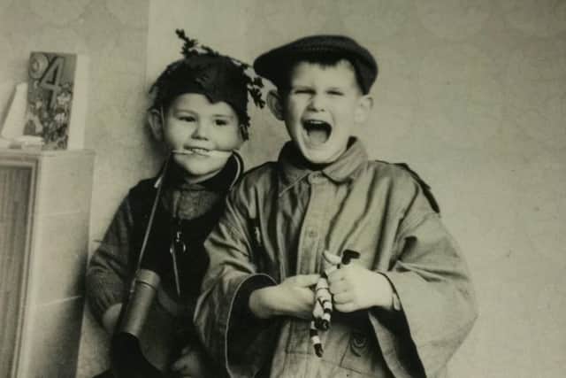 AS A LAD: David as a boy with brother Peter
