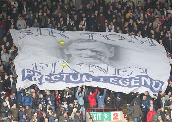 PNE fans pass the Sir Tomy Finney flag over their heads during last year's Gentry Day at Barnsley