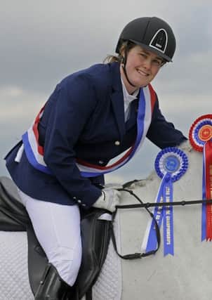 Jessica Szacsky with horse Carlos after recently winning the under 21's UK Winter Champions Prelim Open