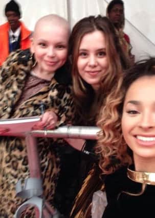Esther, sister Izzie and pop star Ella Eyre at the Brits