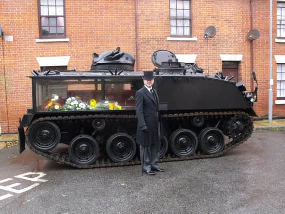 A tank hearse