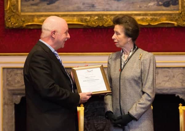 Jeffrey Bennett receives a Commendation from the Princess Royal for his work as a Braille Instructor at HMP Garth, over more than a decade, for which he has earned acclaim both nationally and internationally.
