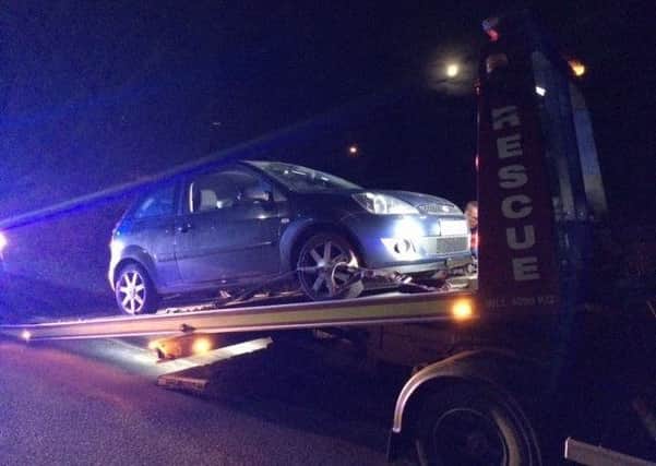 POLICE SWOOP: The Ford Fiesta which contained drugs