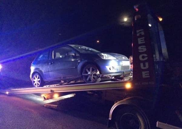 POLICE SWOOP: The Ford Fiesta which contained drugs