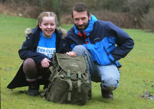 Challenge: Anthony Longworth and daughter Ava, nine, from Chorley, are taking part in the Three Peaks Challenge, raising funds for Unicefw