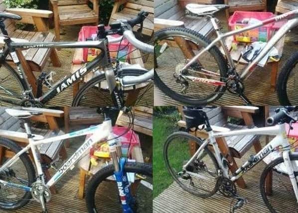 Bikes worth thousands of pounds were stollen in a break-in of a shed in the Sherwood area of Fulwood. Picture from Preston Police