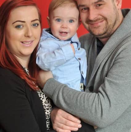 Photo Neil Cross
REAL LIFE STORY
Rachael and Ryan Wilkinson and baby Oliver, one - born through IVF