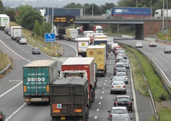 A traffic queue on the M6
