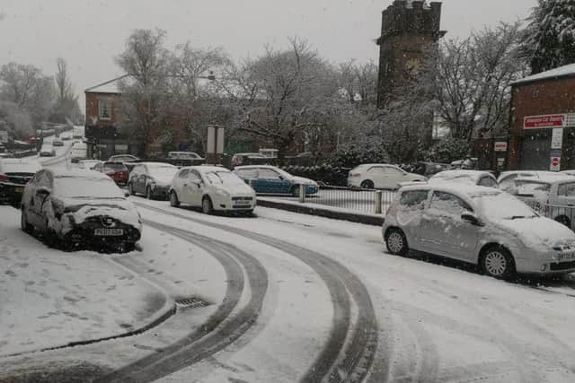 Snow in Wheelton on Tuesday morning