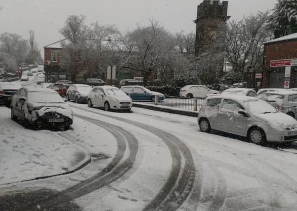Snow in Wheelton on Tuesday morning