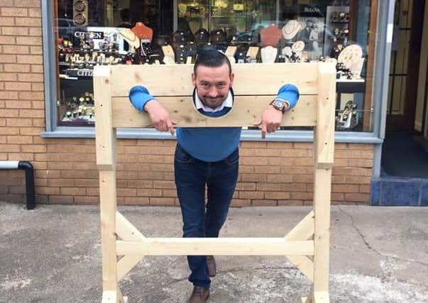 Anybody know this man?? Yes!! It's Paul Atkinson from our very own local 'Atkinson Jewellers' 

How would you like to throw a wet sponge at him?, you can! Paul will be on the park for the 'Leyland festival' on the 18th June as part of the Leyland town teams fundraising. Please! Please share and like this post.
