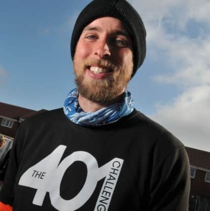 Photo Neil Cross
Ben Smith, touring the country running 401 marathons in 401 days, running a marathon in Preston and Bamber Bridge with loads of local runners joining him.