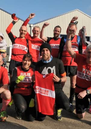 Photo Neil Cross
Ben Smith, touring the country running 401 marathons in 401 days, becomes an honorary Red Rose Runner as he runs a marathon in Preston and Bamber Bridge