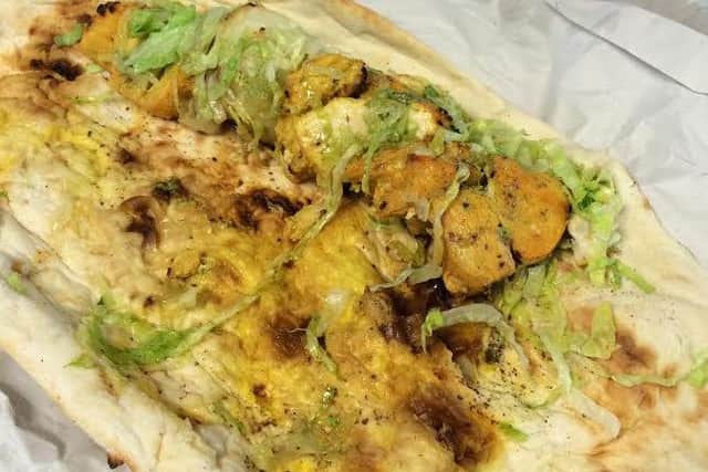 Chicken kebab from Chopamn Authentic Cuisine. Rated zero in food hygiene ratings.