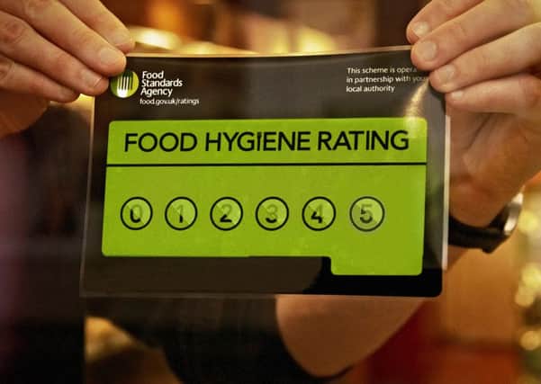 A reader suggests that all scores should be displayed in food outlets. See letter
