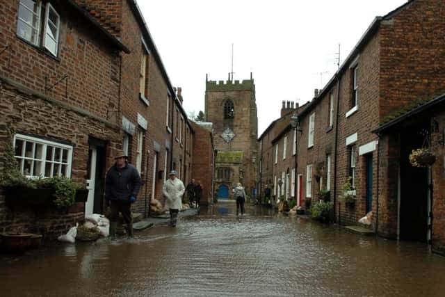 Flooding on Church Street in Croston